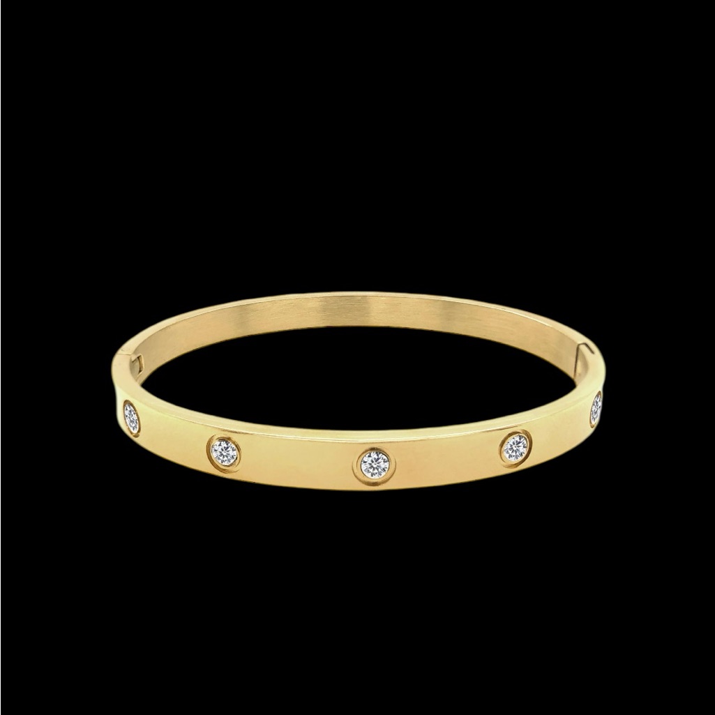 Jennifer Miller Yellow Gold Stacking Bracelet Nib